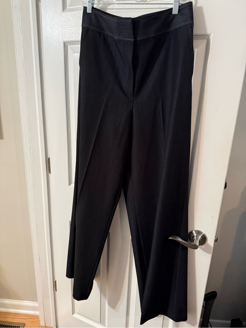 Calvin Klein Black Wide-Leg Dress Pants